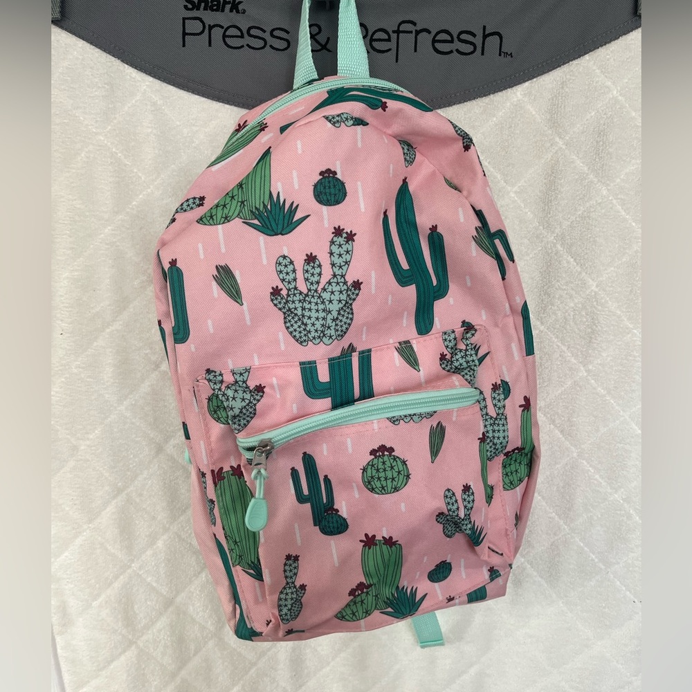 Cactus pink and blue book-bag - Picture 1 of 4